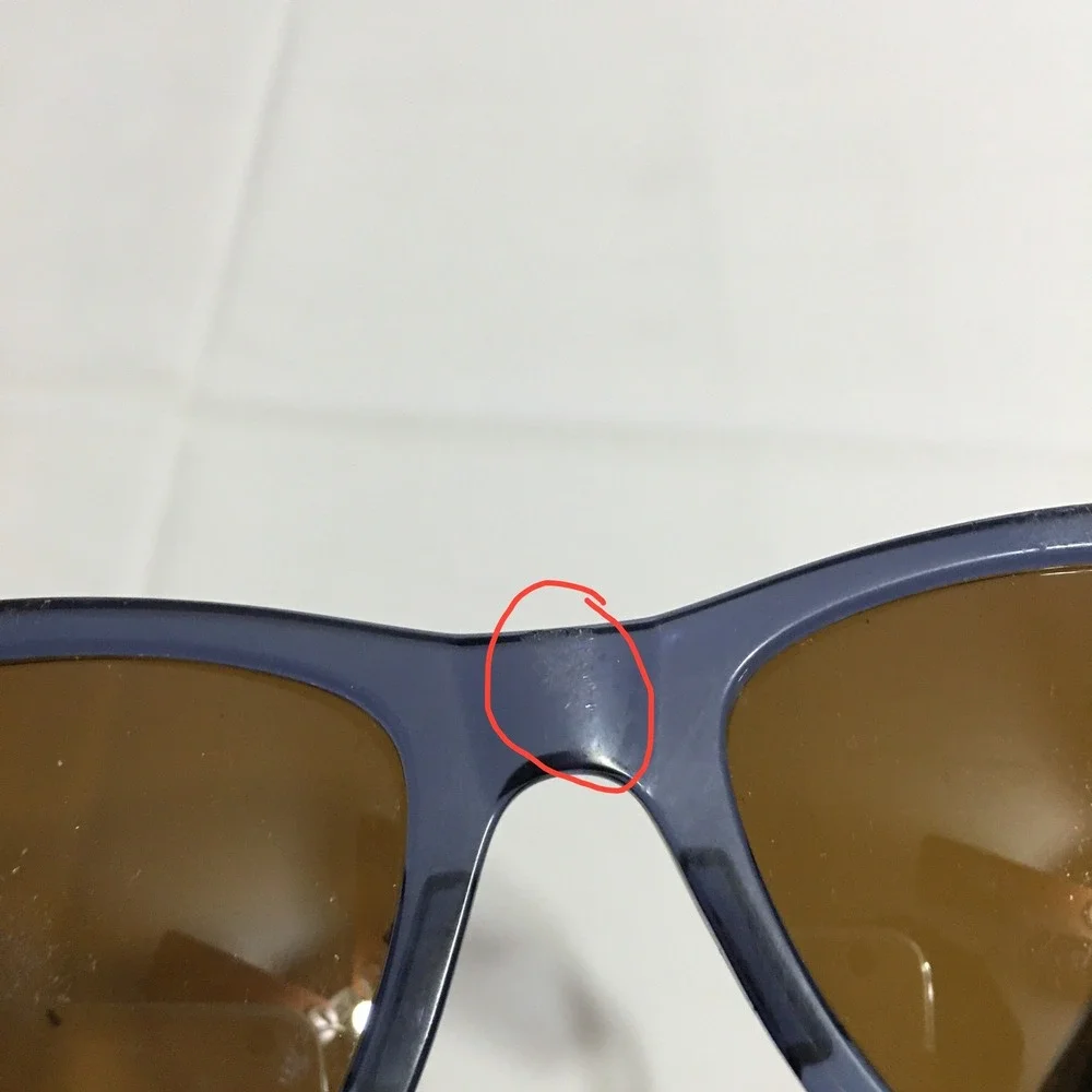Ray-Ban Mega Wayfarer RB0840S Sunglasses Transparent Blue Frame Brown Lens Parts